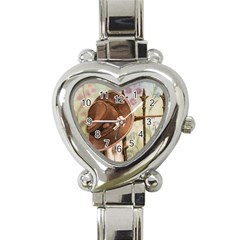 Hat On The Fence Heart Italian Charm Watch  by TonyaButcher