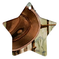 Hat On The Fence Star Ornament (two Sides)