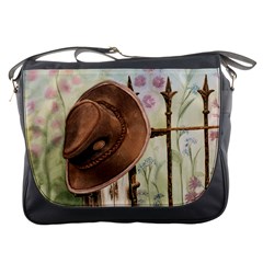 Hat On The Fence Messenger Bag by TonyaButcher