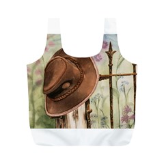 Hat On The Fence Reusable Bag (m) by TonyaButcher