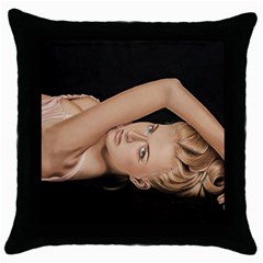 Alluring Black Throw Pillow Case