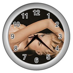 Alluring Wall Clock (silver) by TonyaButcher