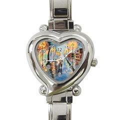 Just The Two Of Us Heart Italian Charm Watch 