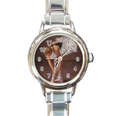 Ballerina Round Italian Charm Watch by TonyaButcher