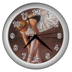 Ballerina Wall Clock (silver)