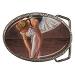 Ballerina Belt Buckle (Oval) Front