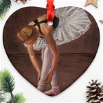 Ballerina Heart Ornament (Two Sides) Front