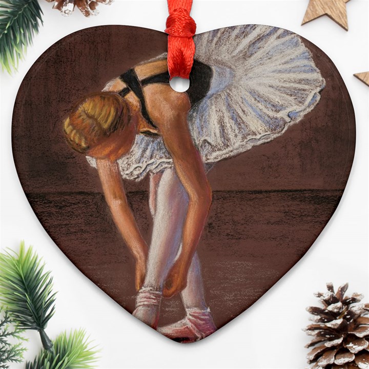 Ballerina Heart Ornament (Two Sides)