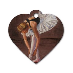 Ballerina Dog Tag Heart (one Sided) 