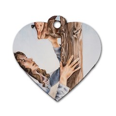 Stabat Mater Dog Tag Heart (Two Sided)