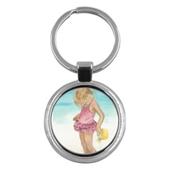 Beach Play Sm Key Chain (round) by TonyaButcher