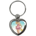 Beach Play Sm Key Chain (Heart) Front