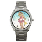 Beach Play Sm Sport Metal Watch Front