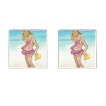 Beach Play Sm Cufflinks (Square) Front(Pair)