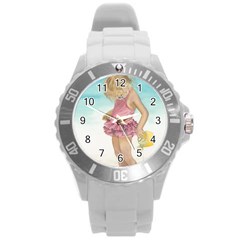 Beach Play Sm Plastic Sport Watch (large) by TonyaButcher