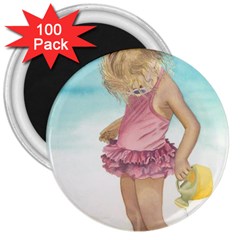 Beach Play Sm 3  Button Magnet (100 Pack) by TonyaButcher