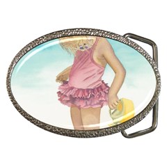 Beach Play Sm Belt Buckle (oval) by TonyaButcher