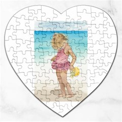 Beach Play Sm Jigsaw Puzzle (heart) by TonyaButcher