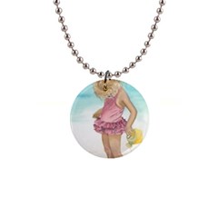 Beach Play Sm Button Necklace by TonyaButcher