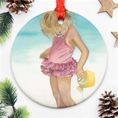 Beach Play Sm Round Ornament (two Sides)