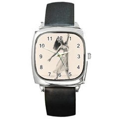 Perfect Grace Square Leather Watch by TonyaButcher