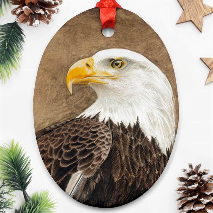 Eagle Oval Ornament (Two Sides)