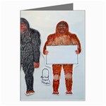 3 Bigfoot, H, A, S, On White, Greeting Card Left