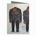 3 Bigfoot, H, A, S, On White, Greeting Card Right