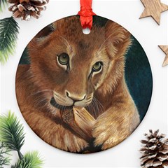 Playful  Round Ornament (two Sides)