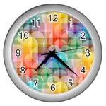 circles Wall Clock (Silver) Front