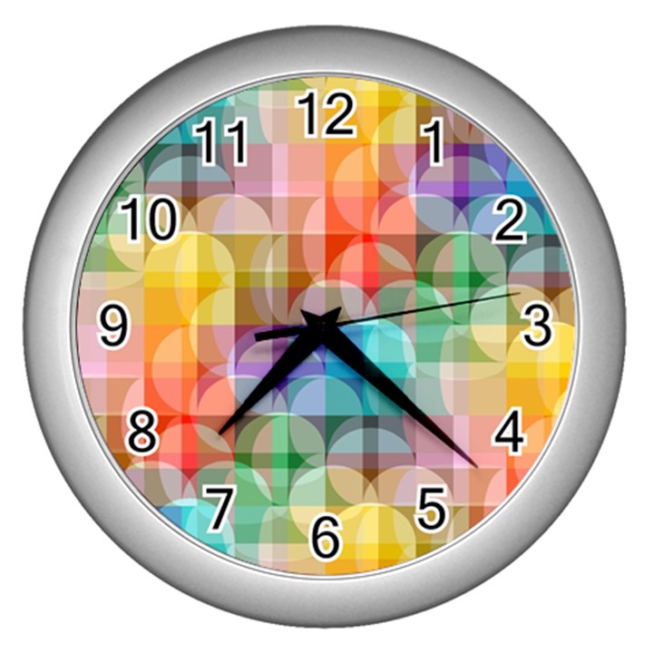 circles Wall Clock (Silver)