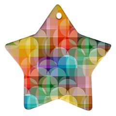 Circles Star Ornament (two Sides) by Lalita