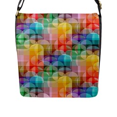 Circles Flap Closure Messenger Bag (large) by Lalita