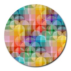 Circles 8  Mouse Pad (round)