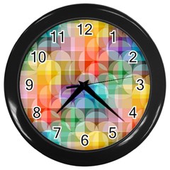 Circles Wall Clock (black)