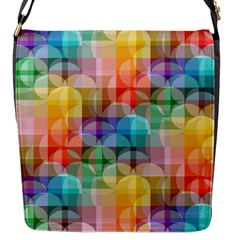 Circles Flap Closure Messenger Bag (small) by Lalita