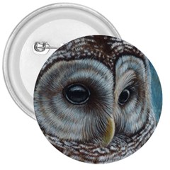 Barred Owl 3  Button by TonyaButcher