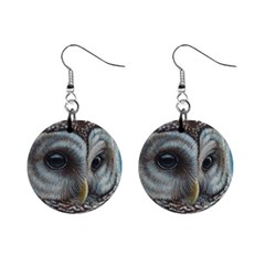 Barred Owl Mini Button Earrings