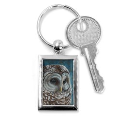 Barred Owl Key Chain (rectangle)