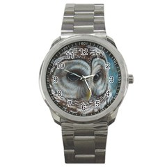 Barred Owl Sport Metal Watch by TonyaButcher