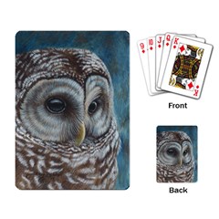 Barred Owl Playing Cards Single Design by TonyaButcher