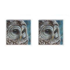 Barred Owl Cufflinks (square)