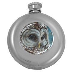 Barred Owl Hip Flask (round) by TonyaButcher