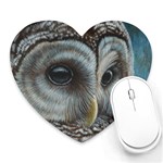 Barred Owl Mouse Pad (Heart) Front