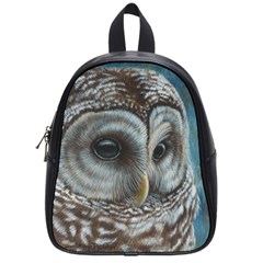 Barred Owl School Bag (small) by TonyaButcher