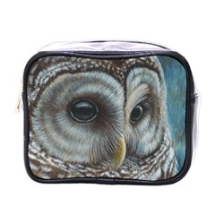 Barred Owl Mini Travel Toiletry Bag (one Side) by TonyaButcher