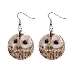 Tawny Owl Mini Button Earrings