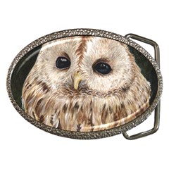 Tawny Owl Belt Buckle (oval) by TonyaButcher