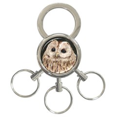 Tawny Owl 3-ring Key Chain