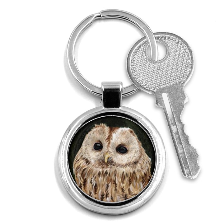 Tawny Owl Key Chain (Round)